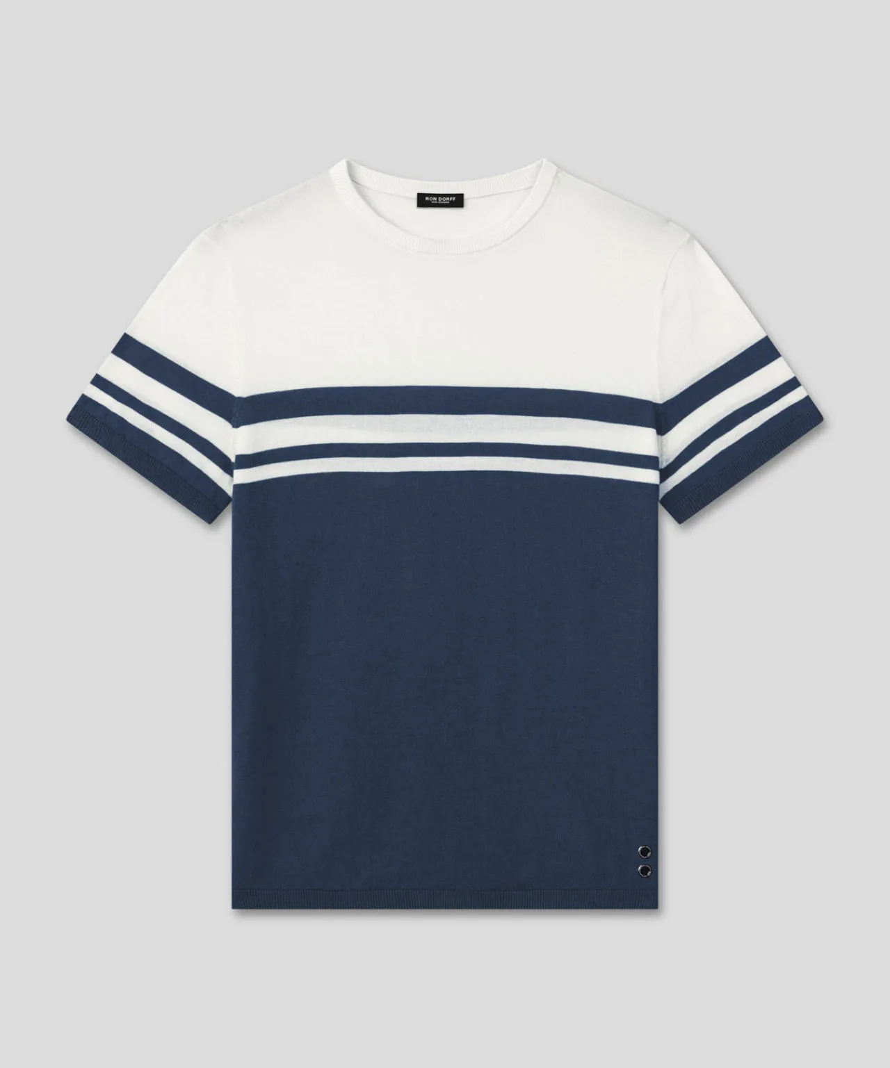 Ron Dorff Lounge T-Shirts | T-Shirts>Bicolor Knitted T-Shirt