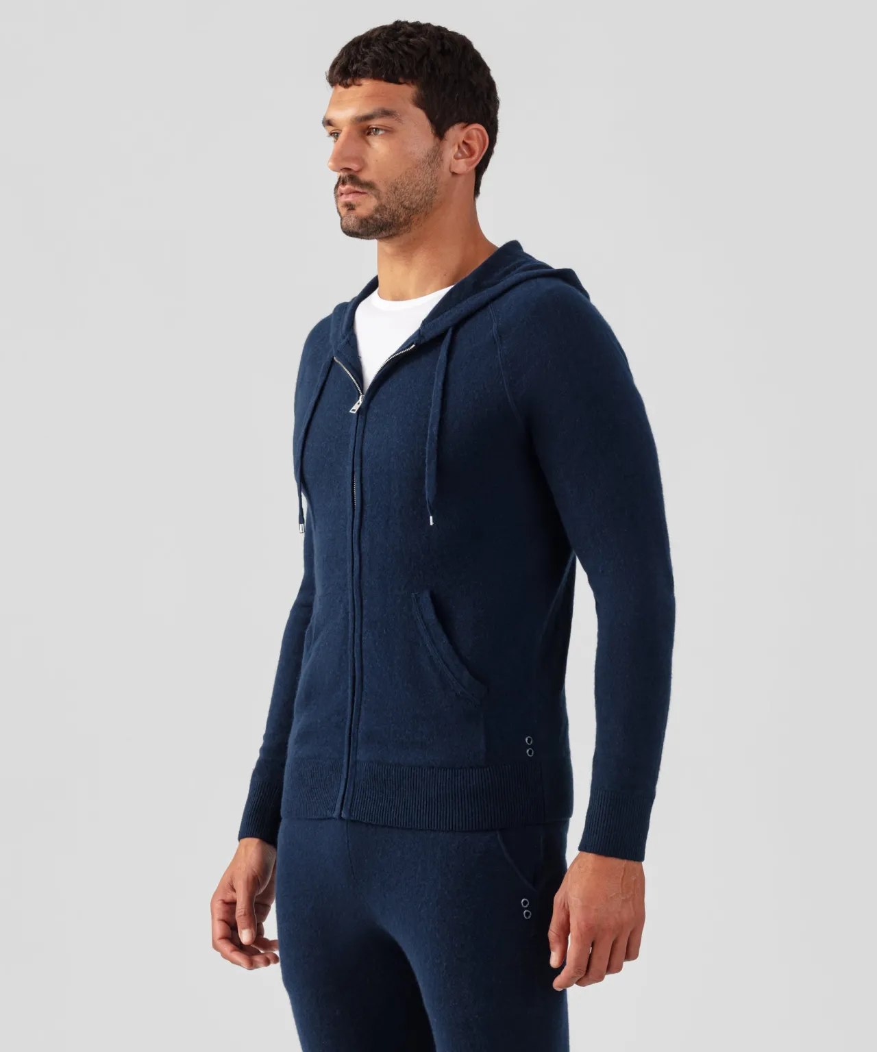 Ron Dorff Cashmere & Knitwear Tops>Cashmere Zipped Hoodie