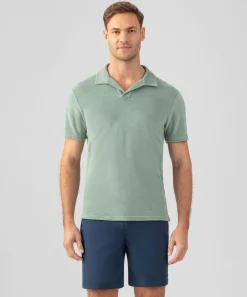 Ron Dorff Polo Shirts>Cotton Terry V Neck Polo