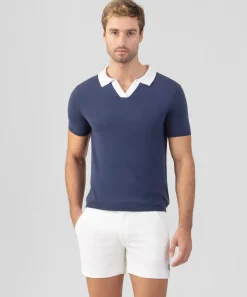 Ron Dorff Polo Shirts>Cotton-Linen Polo