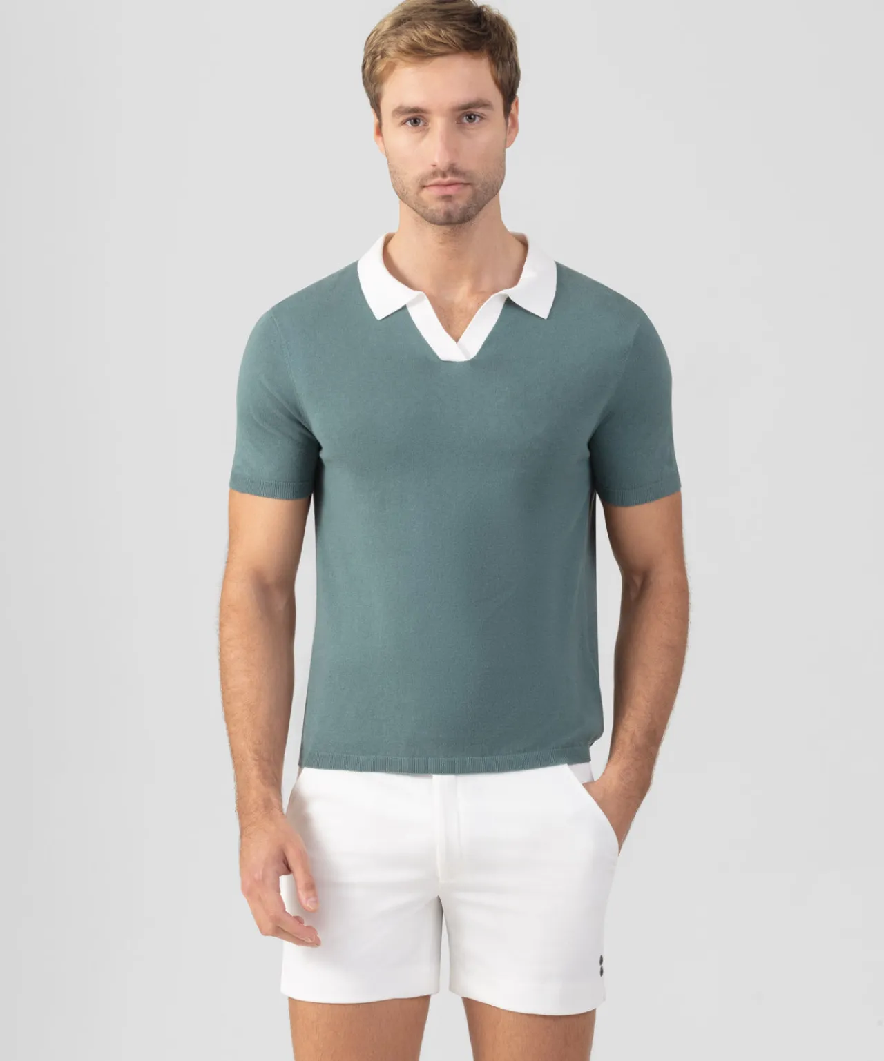 Ron Dorff Polo Shirts>Cotton-Linen Polo