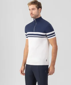Ron Dorff Polo Shirts>Cotton-Silk RD Polo Bicolor