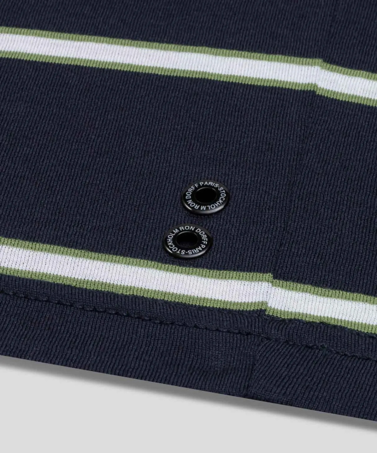 Ron Dorff Lounge T-Shirts | T-Shirts>Crew Neck T-Shirt Eyelet Edition w. Double Stripes