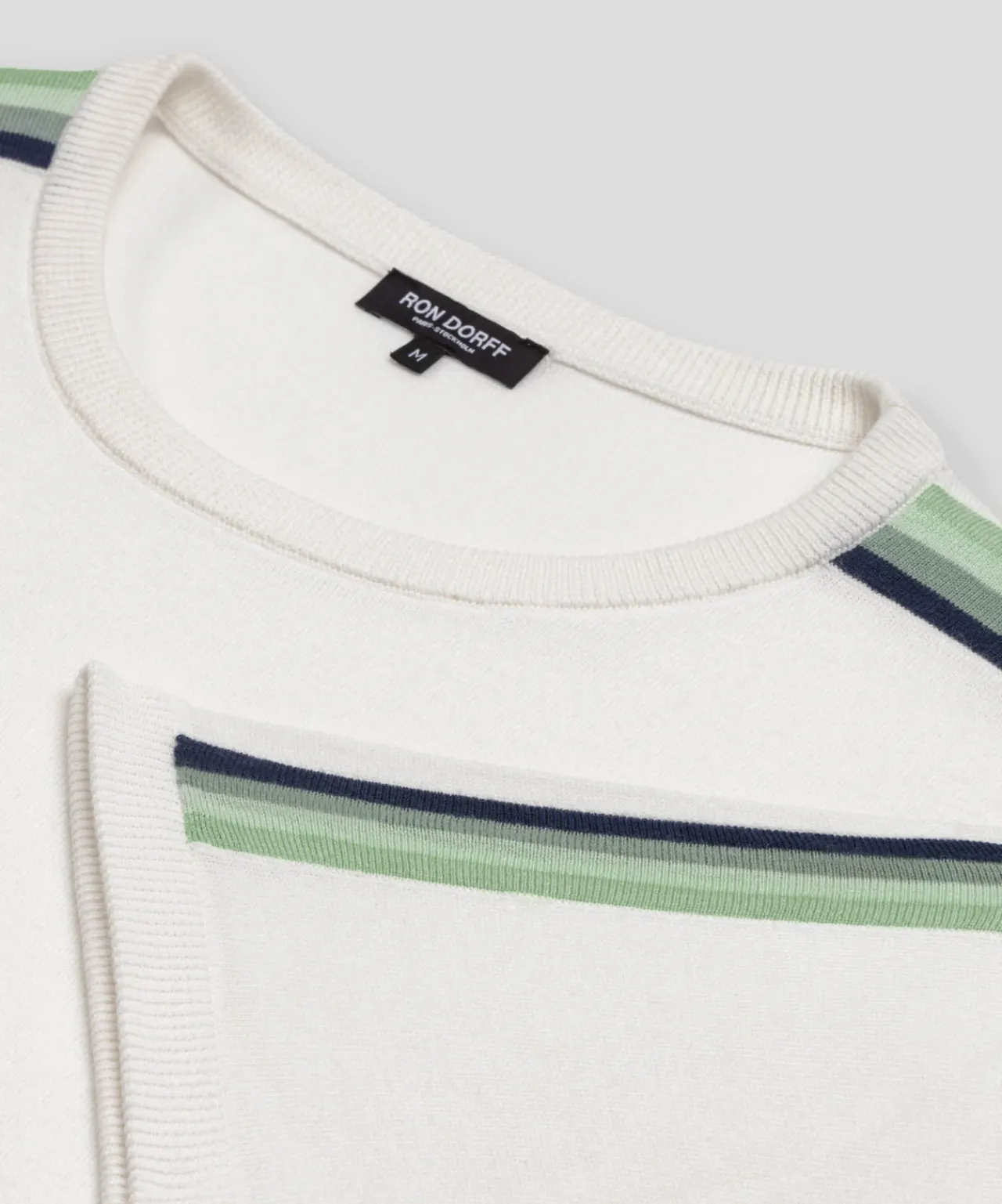 Ron Dorff Lounge T-Shirts | T-Shirts>Knitted T-Shirt w. Side Stripes