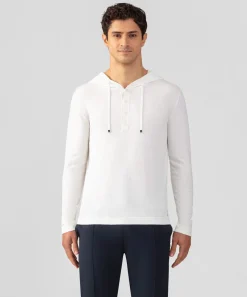 Ron Dorff Cashmere & Knitwear Tops>Light Cotton-Silk Hoodie Sweater