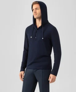 Ron Dorff Cashmere & Knitwear Tops>Light Cotton-Silk Hoodie Sweater