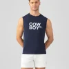 Ron Dorff Lounge T-Shirts | T-Shirts>Organic Cotton Sleeveless T-Shirt "COW BOY"