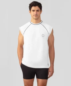Ron Dorff Sweatshirts>Organic Cotton Sleeveless Sweatshirt w. Piping