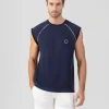 Ron Dorff Sweatshirts>Organic Cotton Sleeveless Sweatshirt w. Piping