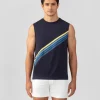 Ron Dorff Lounge T-Shirts | T-Shirts>Organic Cotton Sleeveless T-Shirt w. Diagonal Stripes