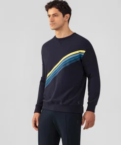 Ron Dorff Sweatshirts>Organic Cotton Sweatshirt w. Diagonal Stripes