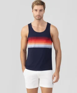 Ron Dorff Pajamas | Lounge T-Shirts>Organic Cotton Tank Top w. Chest Stripes