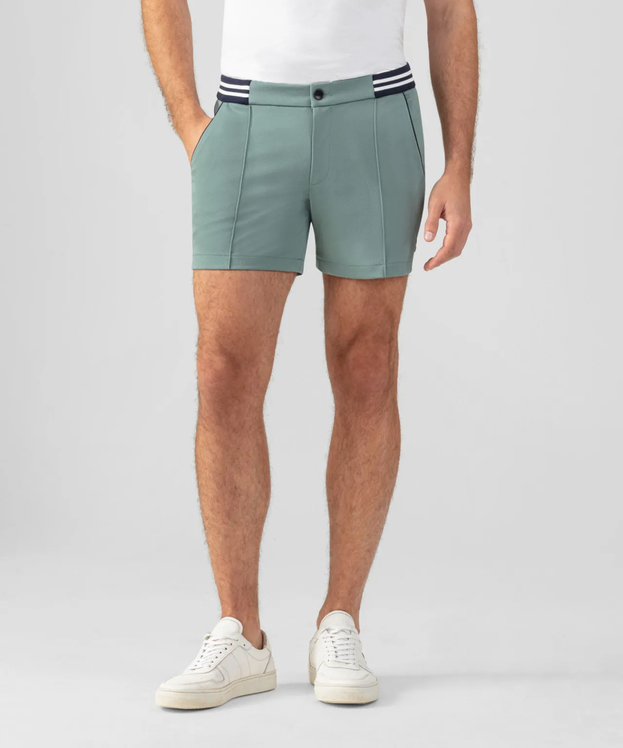 Ron Dorff Shorts>RD Tennis Shorts w. Striped Waist