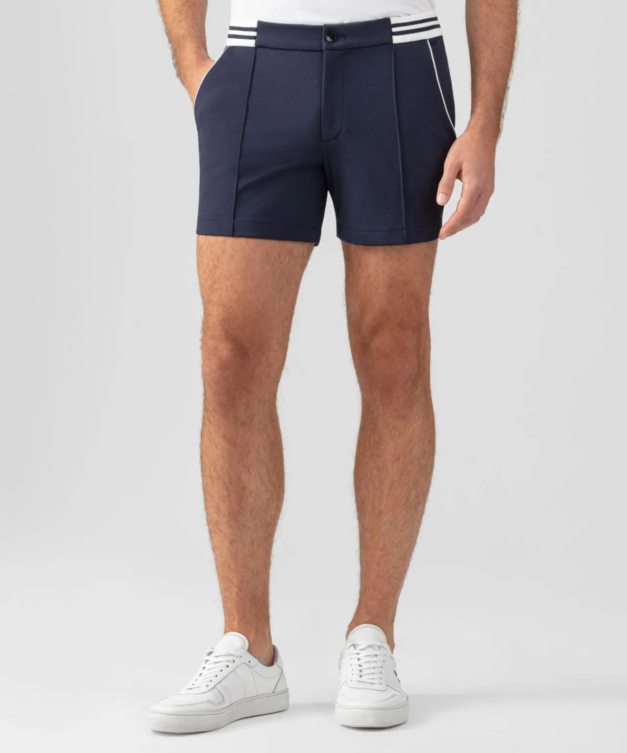 Ron Dorff Shorts>RD Tennis Shorts w. Striped Waist