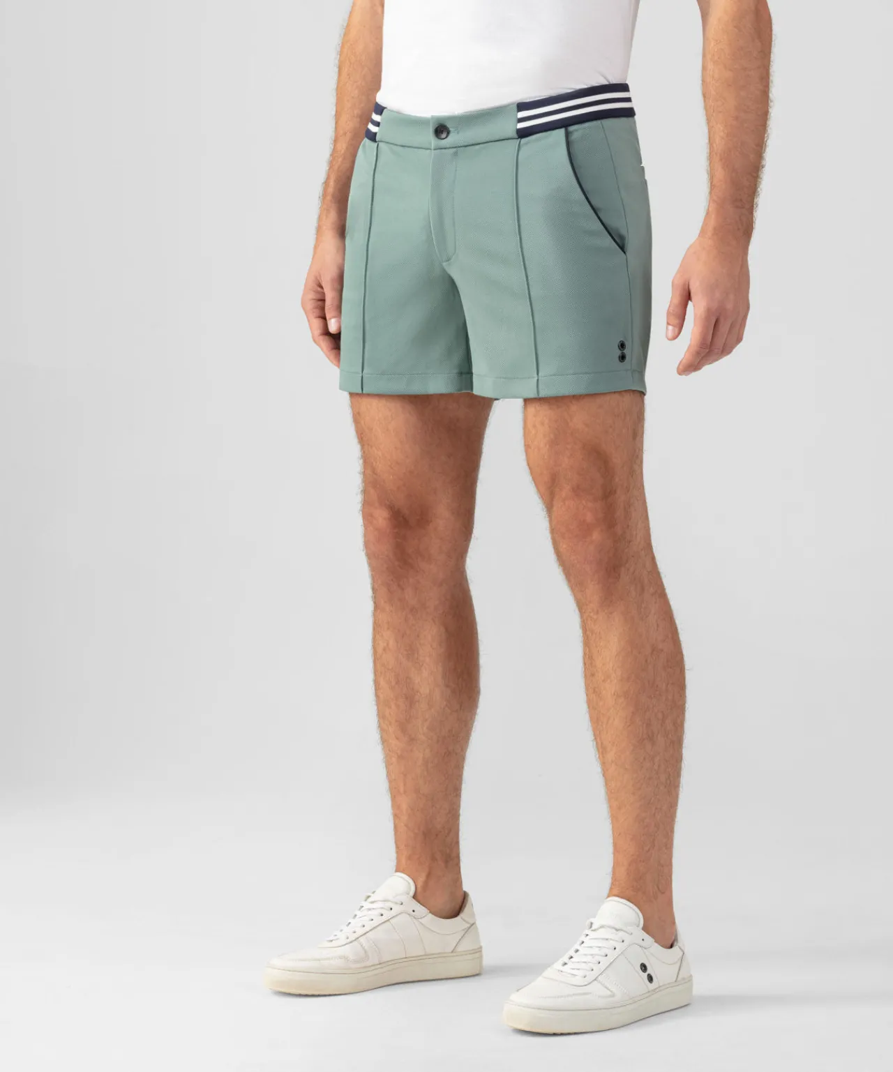 Ron Dorff Shorts>RD Tennis Shorts w. Striped Waist