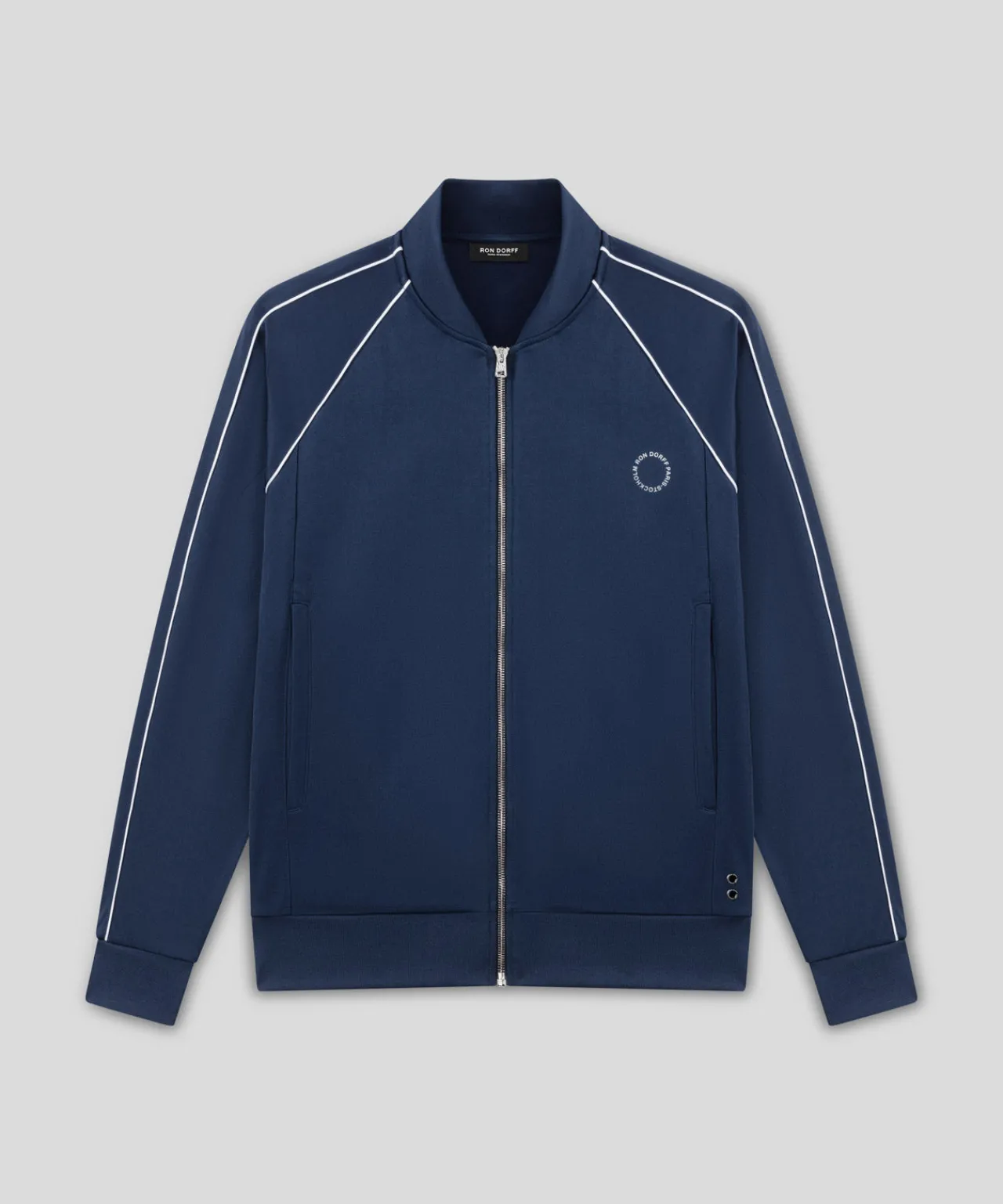 Ron Dorff Jackets>Retro Cotton Jacket w. Piping