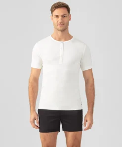 Ron Dorff Lounge T-Shirts | T-Shirts>Ribbed Short-Sleeved Henley