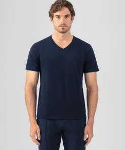 Ron Dorff Lounge T-Shirts | T-Shirts>V Neck T-Shirt Eyelet Edition