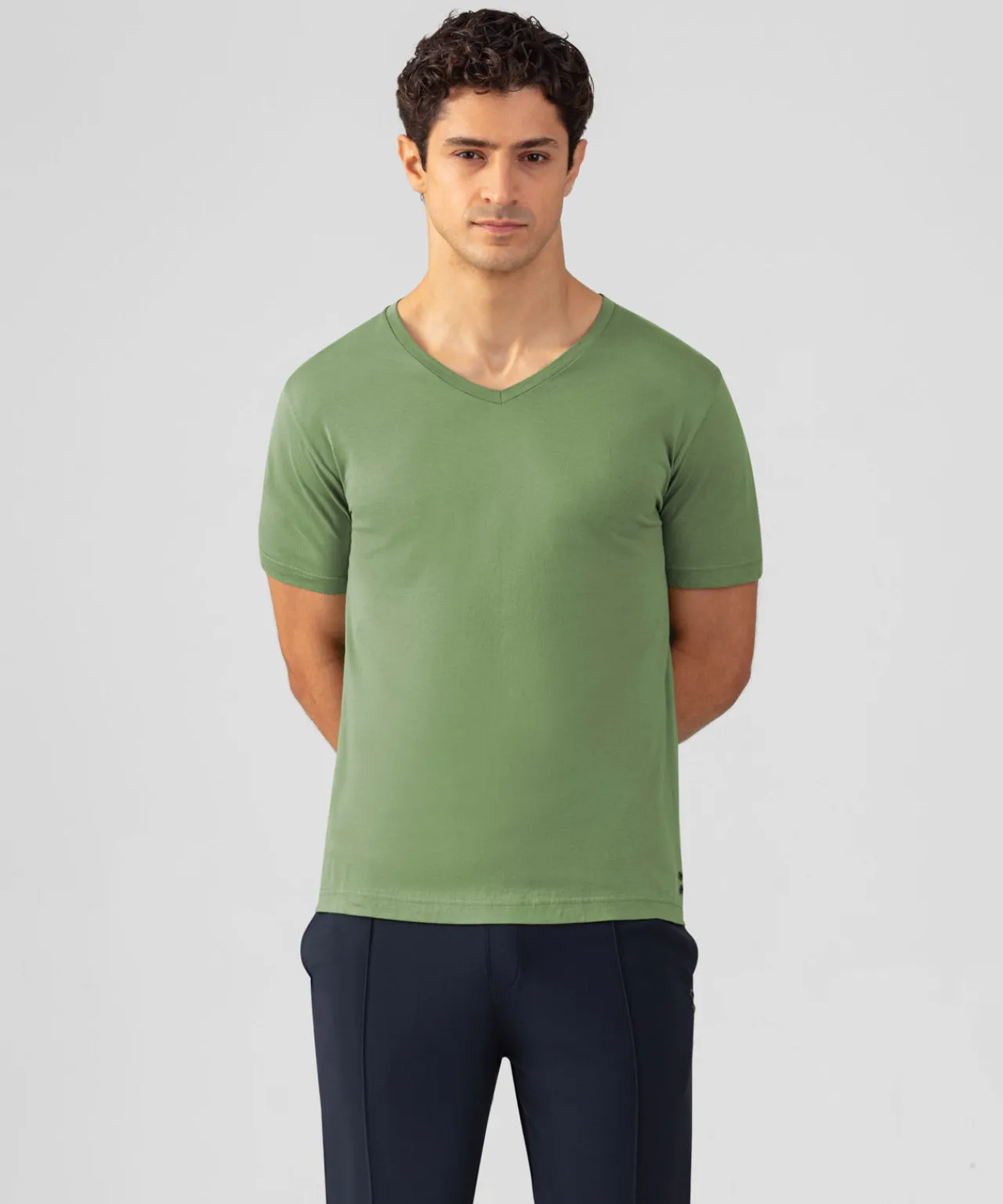 Ron Dorff Lounge T-Shirts | T-Shirts>V Neck T-Shirt Eyelet Edition